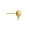 JewelrySupply 6mm Ball Post with Ring Gold Plated (Package of 10)